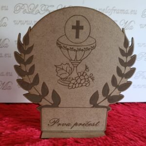 Personalizirana drvena plaketa za Prvu pričest