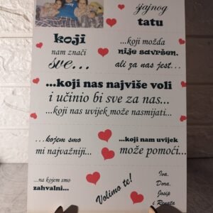 Personalizirana drvena plaketa ''sjajan tata''