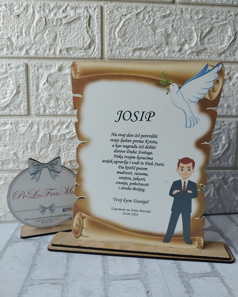 Personalizirana drvena plaketa ''dečko''