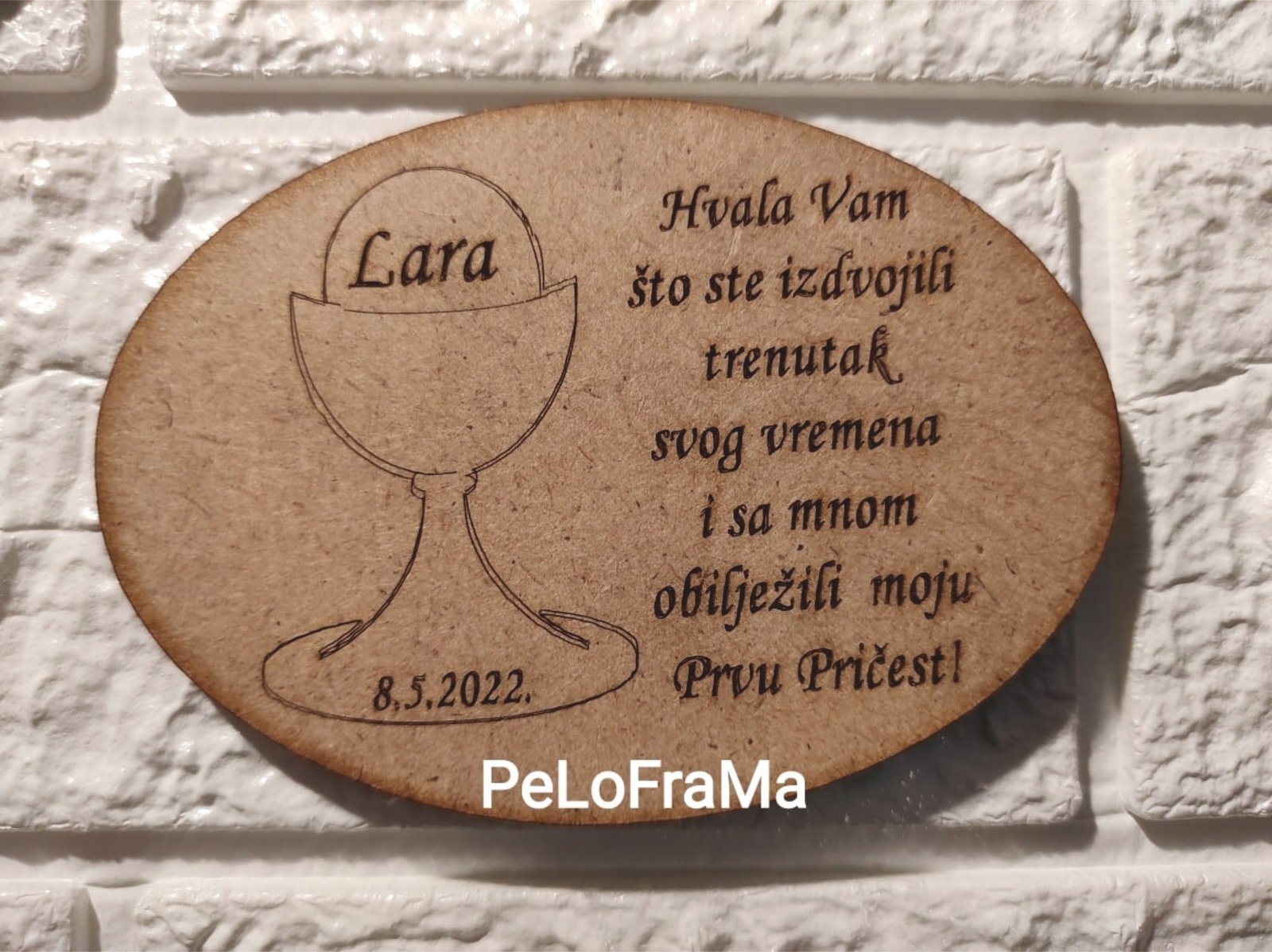 Zahvalnice za Prvu Pričest ''kalež ovalni''
