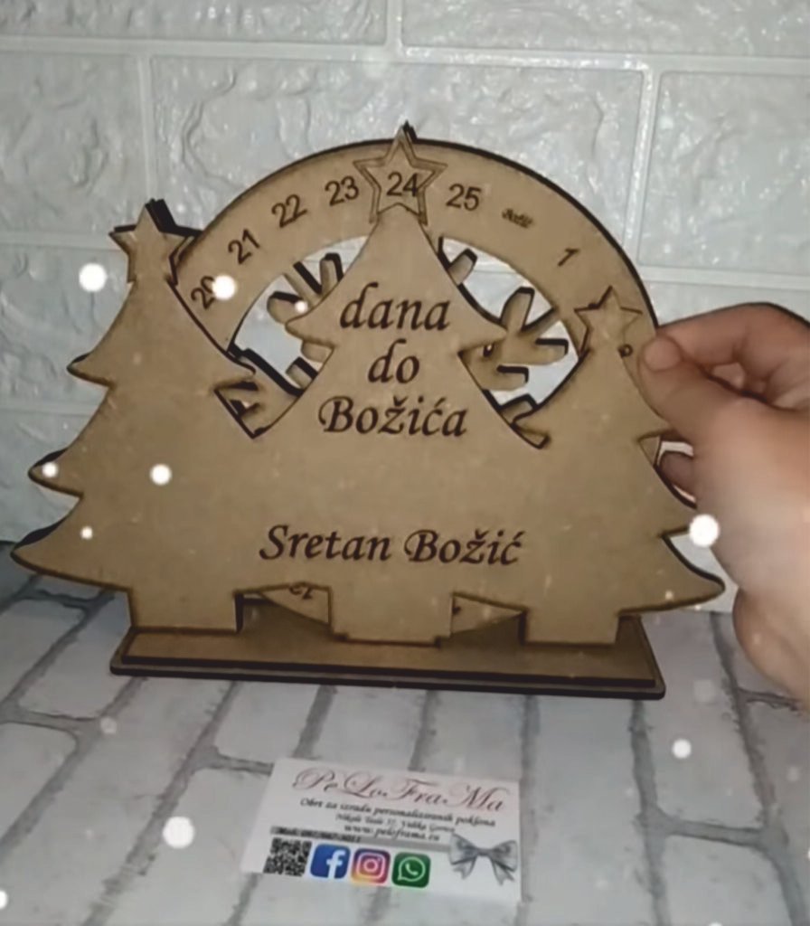 Dekoracija za odbrojavanje dana do Božića