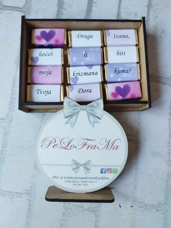 Drvena kutija sa personaliziranim bajaderama - Slika 2