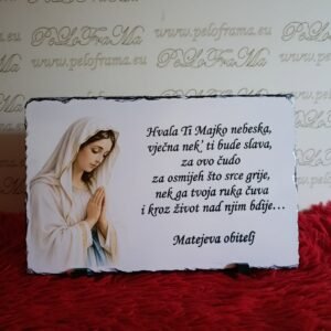 Spomen ploča s motivom Majke nebeske